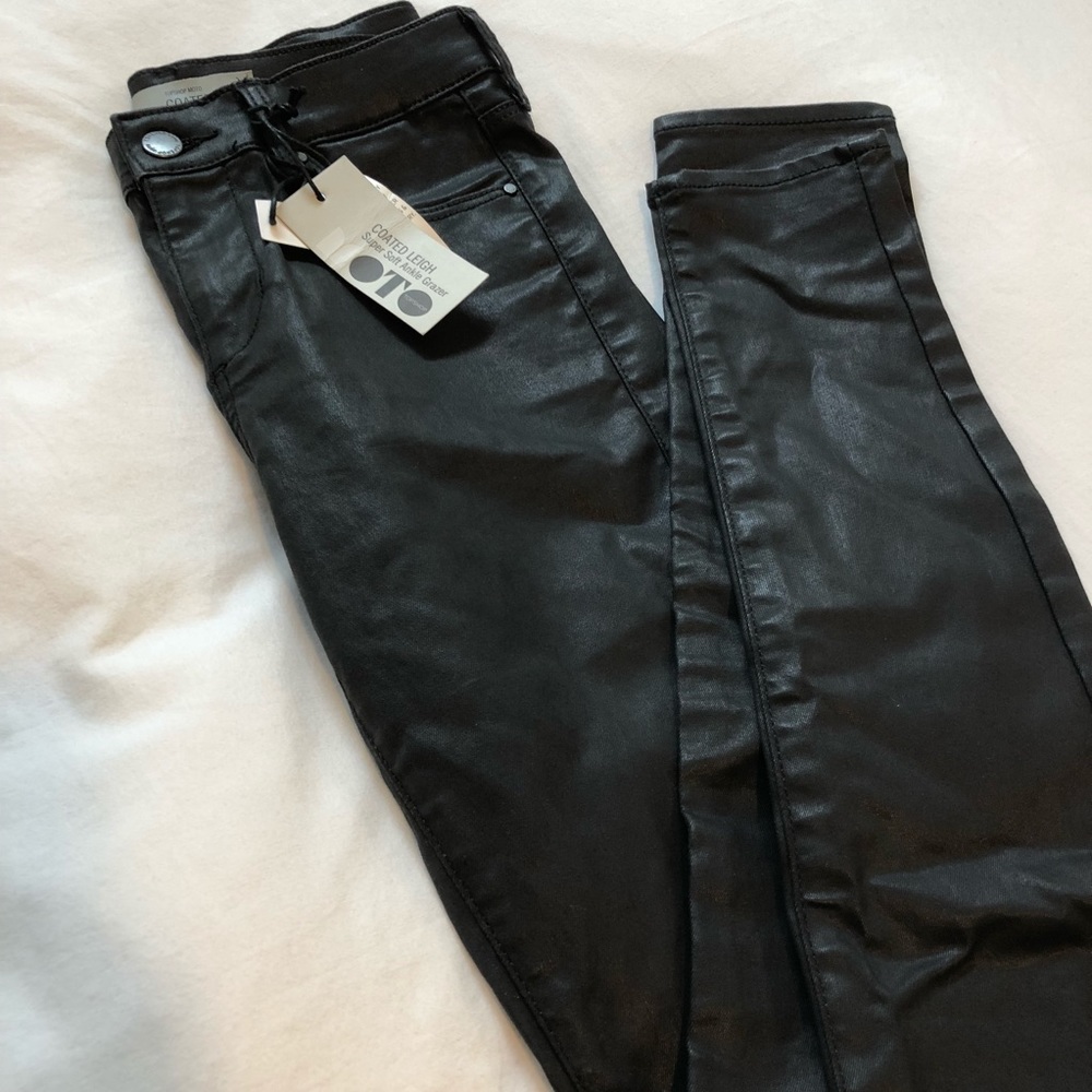 Topshop Coated Leigh Jean
